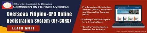 cfo clark|Overseas Filipinos – CFO ONLINE REGISTRATION .